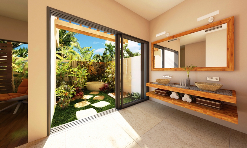 32. Amazing Tropical Bathroom Ideas