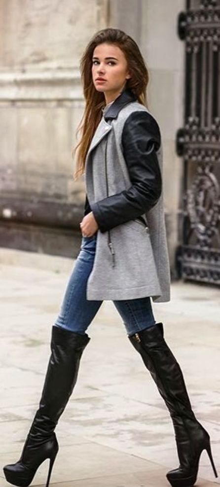 35. Outfit To Wear With Knee High Boots