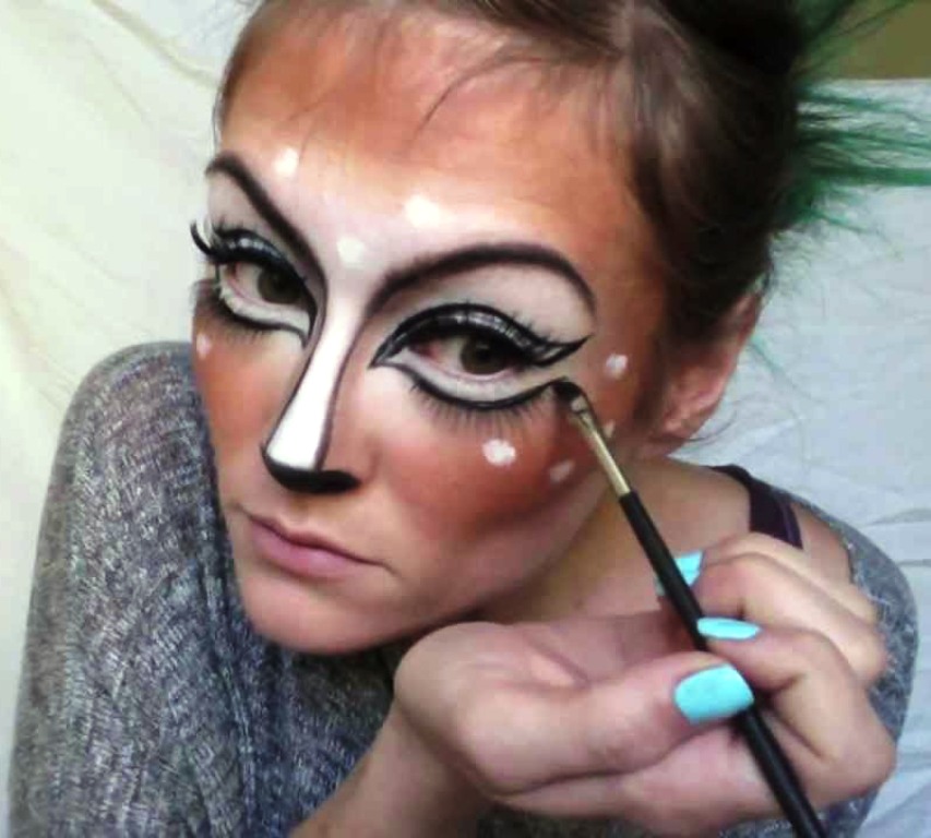 14. Deer Halloween Makeup Ideas