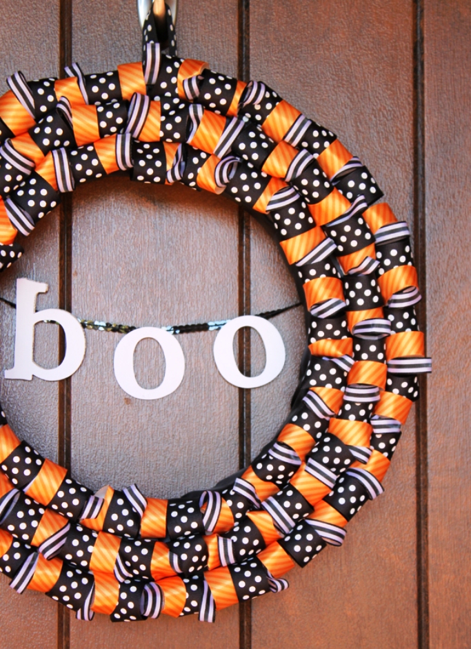 Halloween Ribbon Wreath