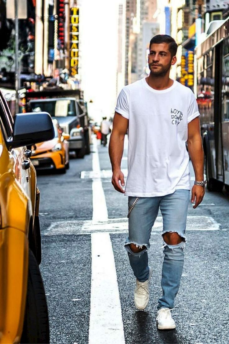 23-Ripped Jeans For Men street style
