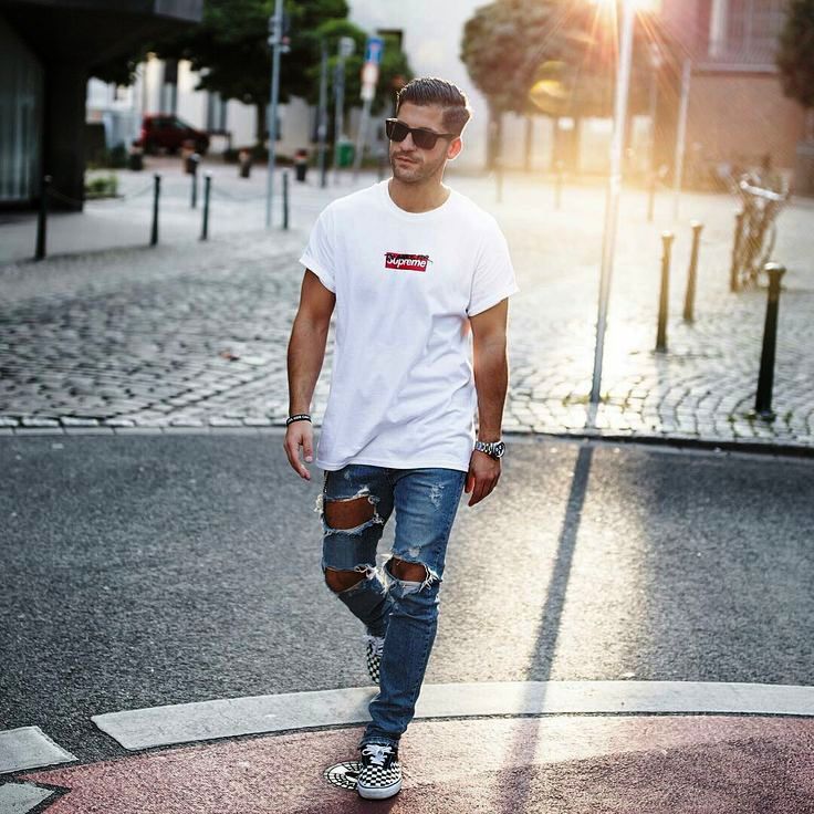 6-Ripped Style Jeans Outfit For Men