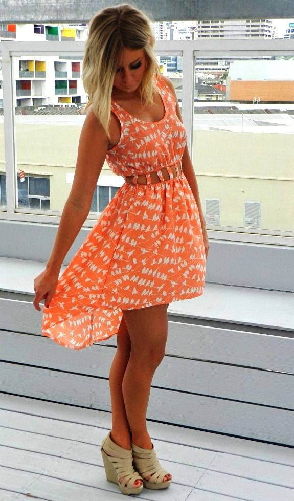 22-Coral Dress With Shoes