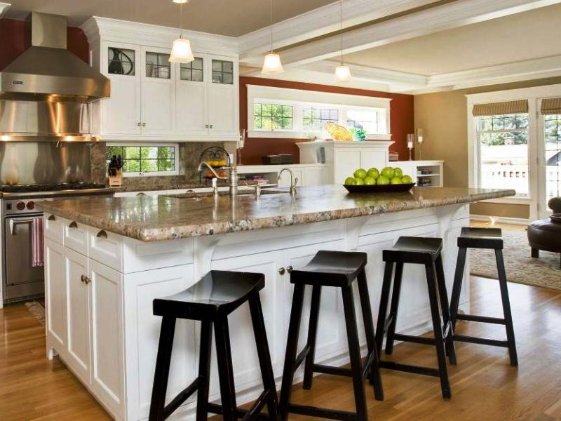 18. Wooden Base Stools For Kitchen