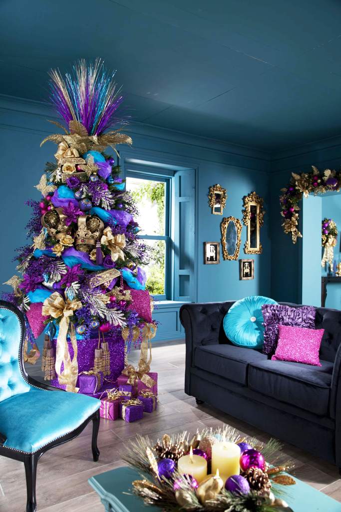 Colorful Christmas Living Room