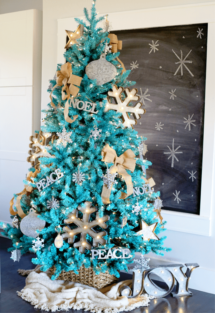 Turquoise Christmas Tree Ideas