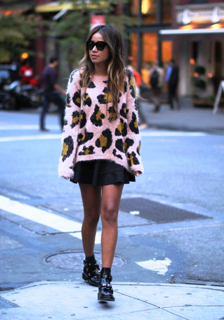 Sweater Leopard dress