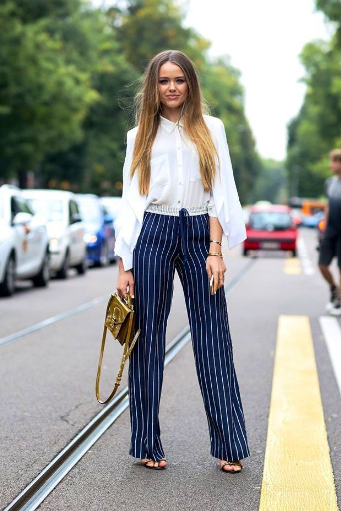 Vertical Striped Pants For Women