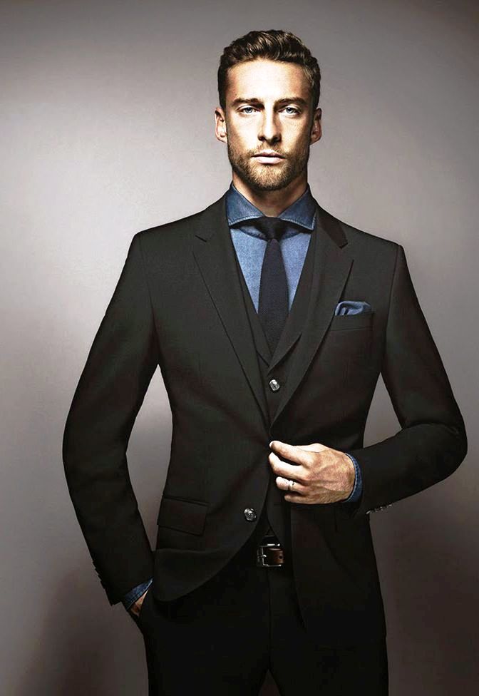 27-black suit fashion ideas for men