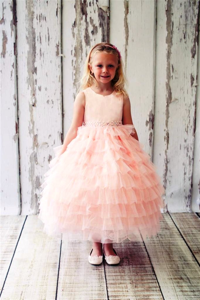 12-Peach dresses for girls ideas