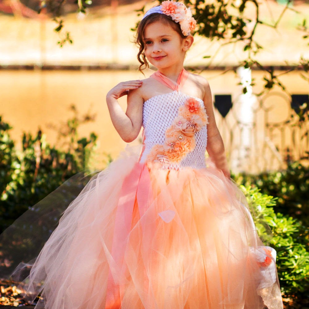15-Peach dresses for girls ideas