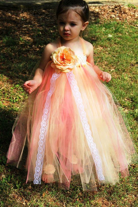 2-Peach dresses for girls ideas