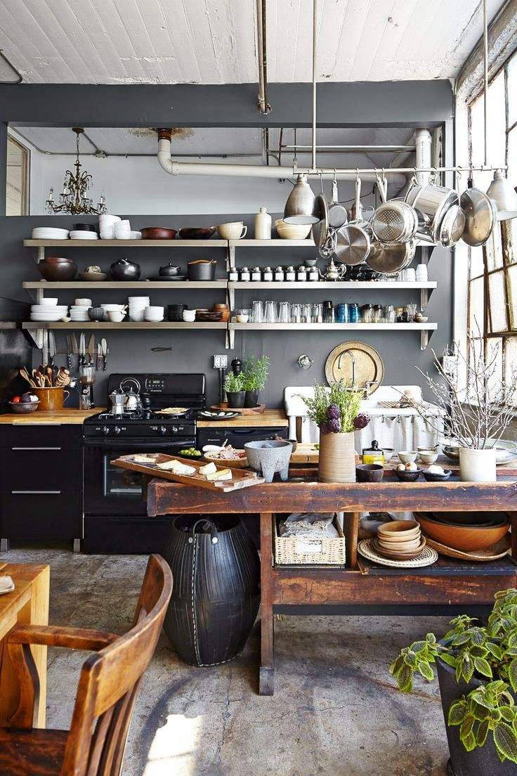 Minimalist Industrial Look Kitchen With Luxury Interior
