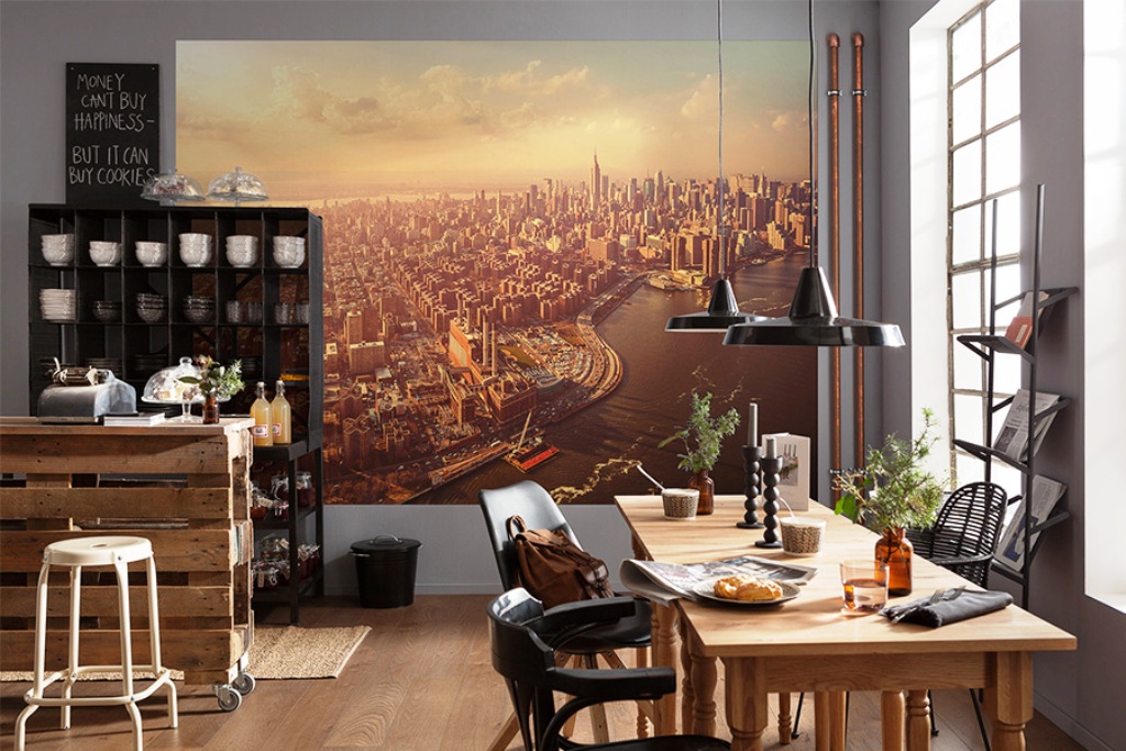 Contemporary Dining Room Wallpaper