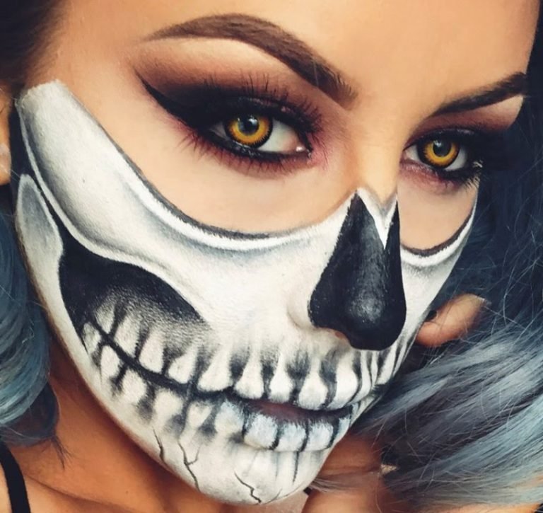 35 Creepy  Skull Halloween  Makeup  Ideas  For You To Try 