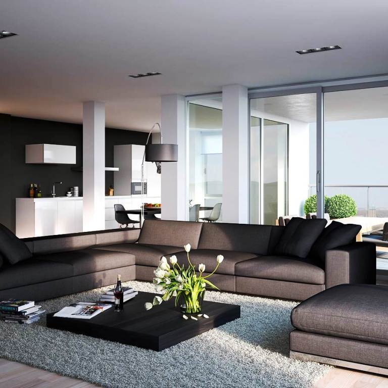 7. Modern Apartment Living Room Designs