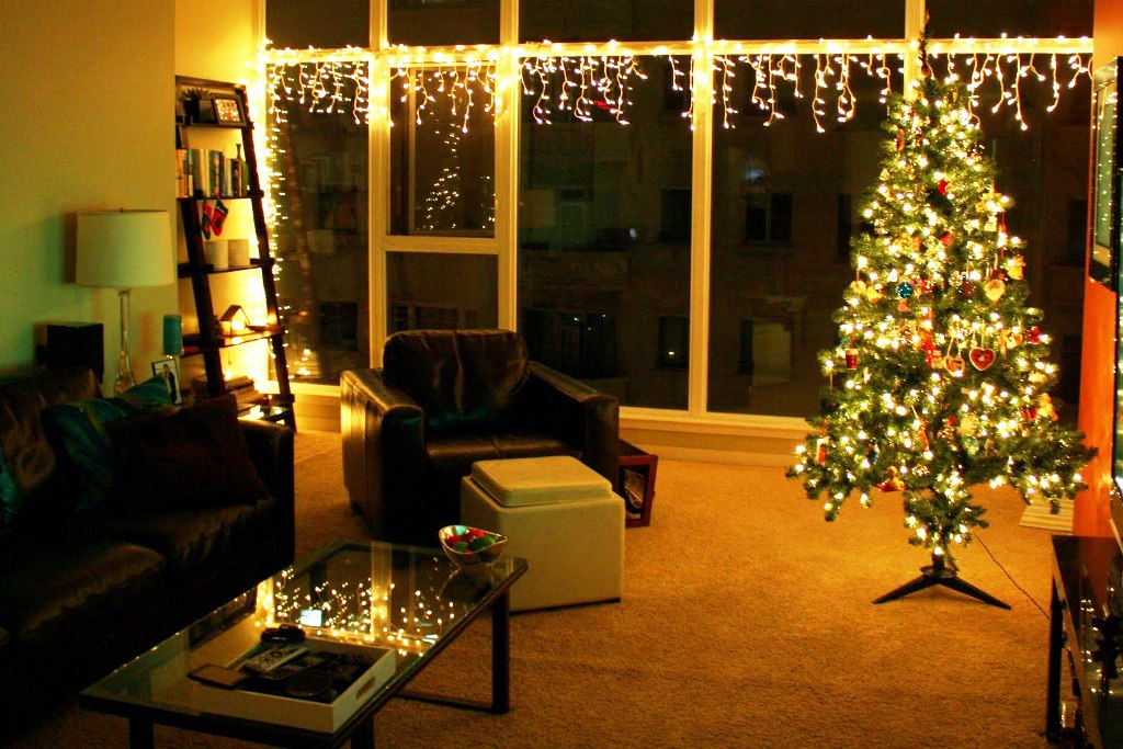 16-Christmas Lights Living Room
