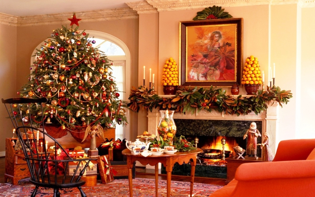 23-Christmas Fireplace Design