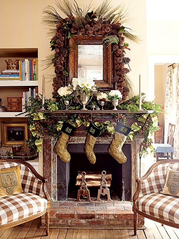 25-Christmas Fireplace Design