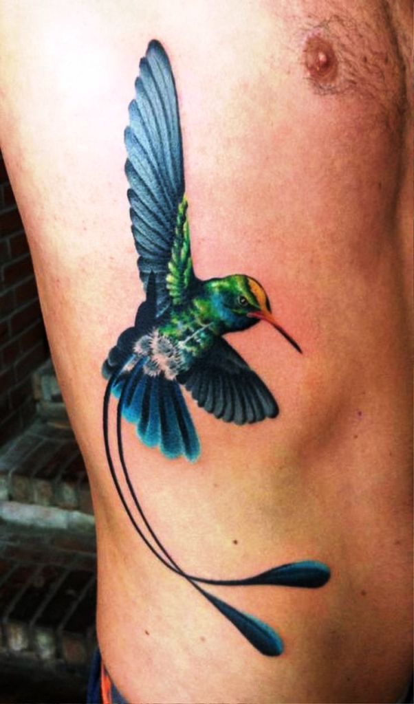 10-hummingbirds tattoos B&W