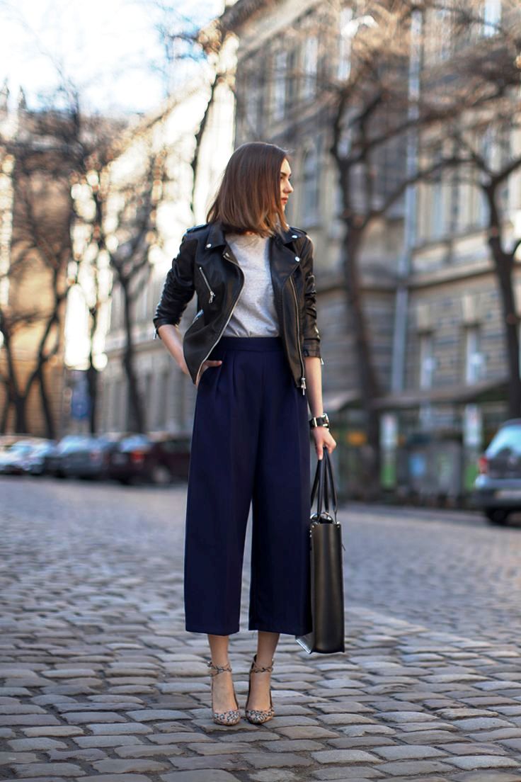 17-Culottes Outfit Street Style