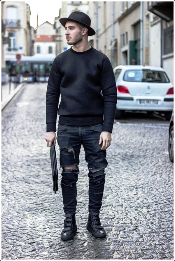 7-Ripped Style Jeans Outfit For Men