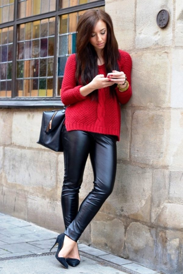 25 Stunning Leather Pants Outfits For Women To Try - Instaloverz