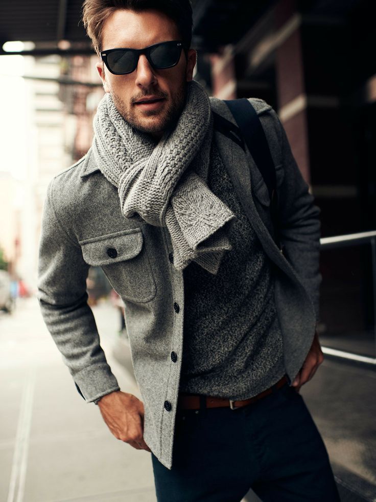 Pea Coat With Scarf