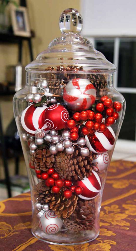 Christmas Centerpiece in a Jar