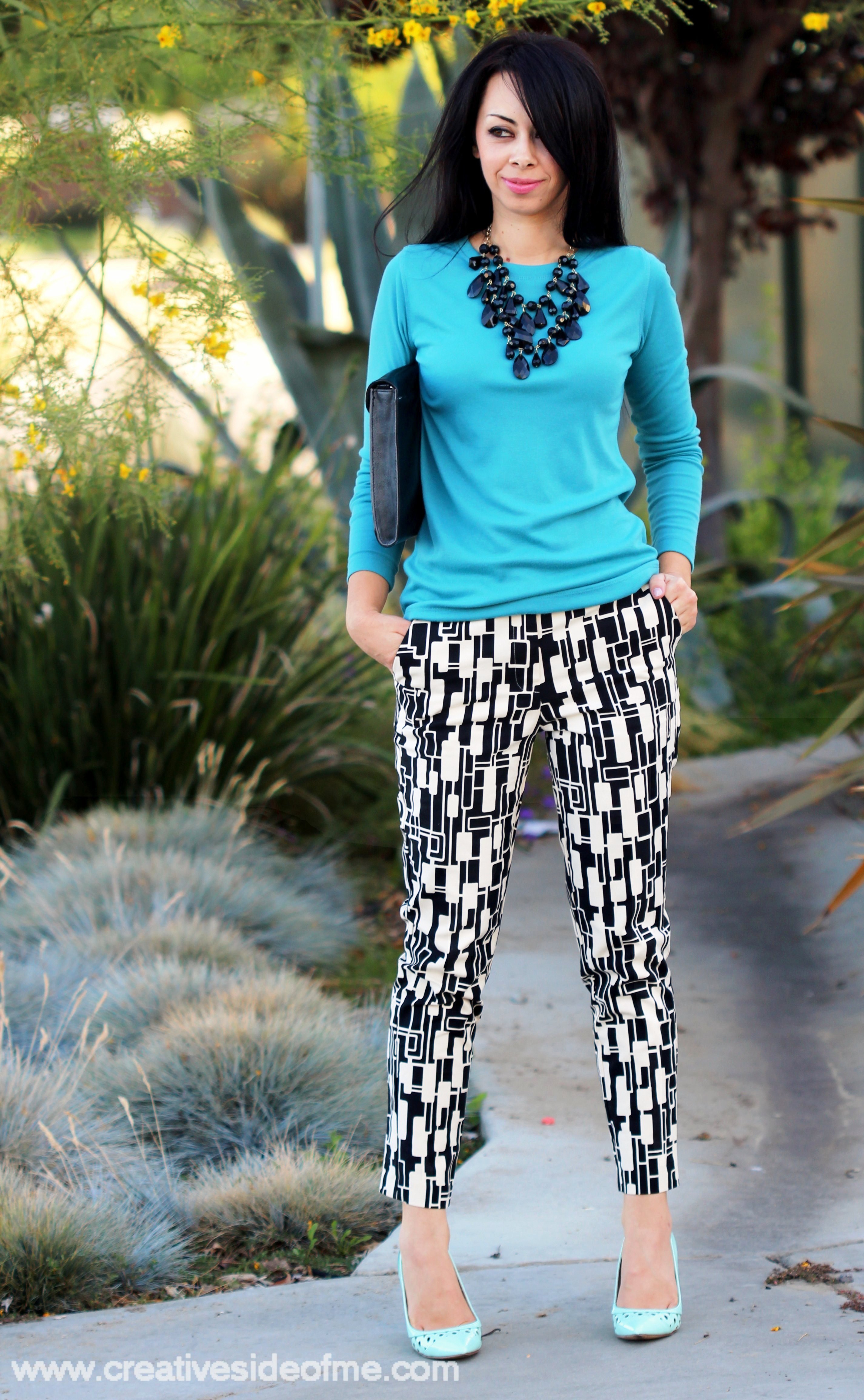 8-Printed Pant Outfit