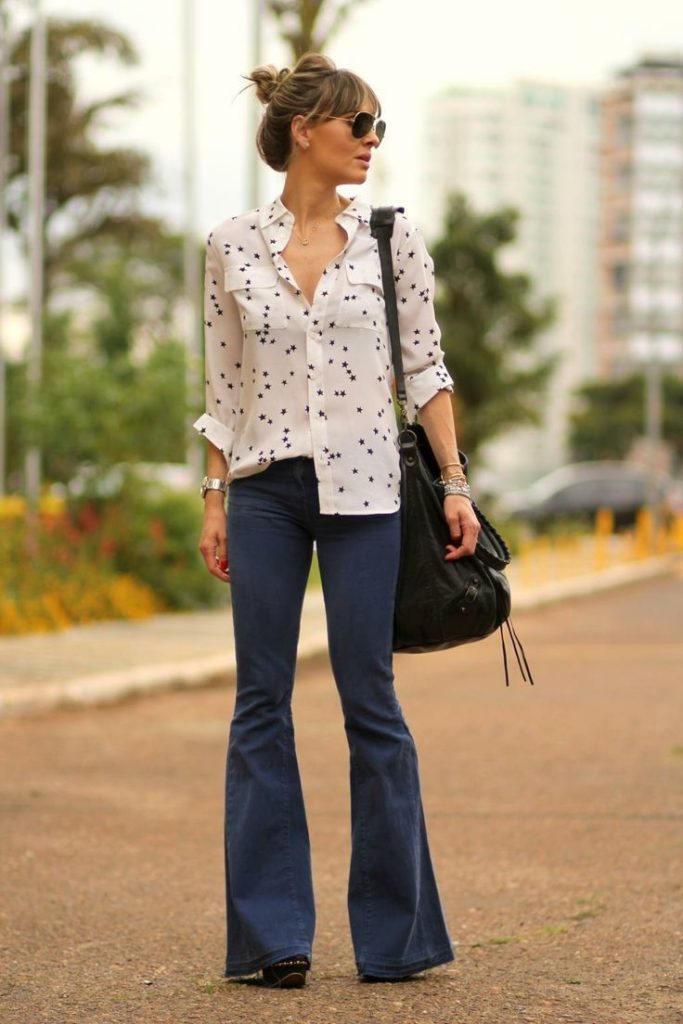 Flare Jeans Ideas with Shirt